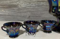 Mosser Amethyst Carnival Mini Punch Set Cherry & Cable Pattern