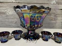 Mosser Amethyst Carnival Mini Punch Set Cherry & Cable Pattern