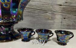 Mosser Amethyst Carnival Mini Punch Set Cherry & Cable Pattern