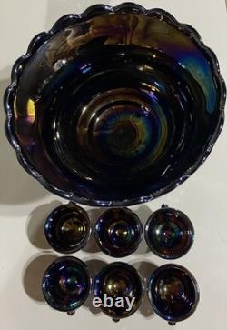 Mosser Amethyst Carnival Mini Punch Set Cherry & Cable Pattern