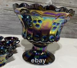 Mosser Amethyst Carnival Mini Punch Set Cherry & Cable Pattern