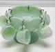 Mosser Jadite Color Custard Glass Mini Punch Bowl with6 Mini Cups