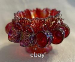 Mosser for Rosso Red Carnival Glass WG Mould File and Fan Childs Toy Punch Set