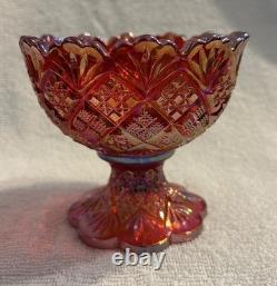 Mosser for Rosso Red Carnival Glass WG Mould File and Fan Childs Toy Punch Set
