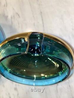 Murano Lidded Punch Bowl Hand Painted