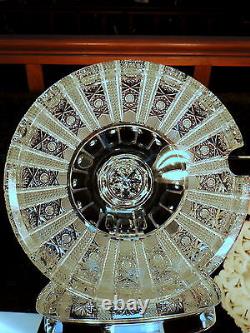 NEED LID or COVER ONLY FAB 60s 70s CUT GLASS Crystal Punch Bowl PANEL Pattern