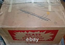 NEW Vintage LE SMITH Pinwheel Glass Punch Bowl, 12 Cups & Ladle BOXED! Db