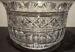 NIB HOUSE of WATERFORD CRYSTAL 12 TARA CENTERPIECE PUNCH BOWL JIM O'LEARY 5/200