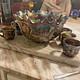 NORTHWOOD ANTIQUE CARNIVAL GLASS PEACOCK AT FOUNTAIN PUNCH BOWL SET 7 Piece