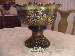 Northwood Grape And Cable Banquet 16 Punch Bowl Purple 9 Cups