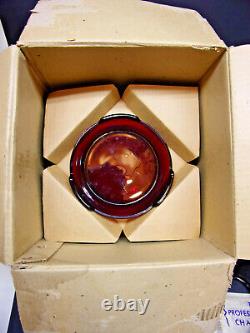 NOS Anchor Hocking Royal Ruby Red Punch Bowl Base and 12 Cups