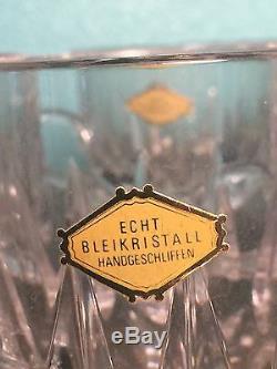 Nachtmann Bleikristall Punch Bowl With 12 Cups 24% Lead Crystal Bavarian