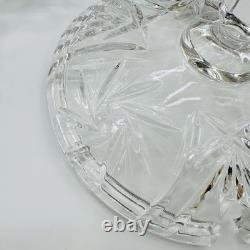 Nachtmann German Lead Crystal Punch Bowl With Lid & 6 Cups Hand Diamond Fan Cut