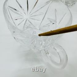 Nachtmann German Lead Crystal Punch Bowl With Lid & 6 Cups Hand Diamond Fan Cut