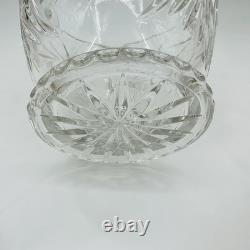 Nachtmann German Lead Crystal Punch Bowl With Lid & 6 Cups Hand Diamond Fan Cut