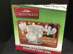 National Lampoon's Christmas Vacation Clark Griswold GLASS Moose Mug Punch Bowl
