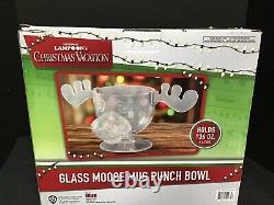 National Lampoon's Christmas Vacation Clark Griswold GLASS Moose Mug Punch Bowl