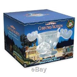 National Lampoon's Christmas Vacation Glass Moose Punch Bowl