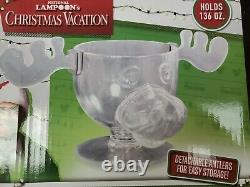 National Lampoon's Christmas Vacation Griswold Moose Glass Punch Bowl 136 Oz 4L
