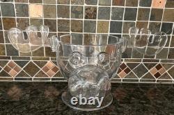 National Lampoon's Christmas Vacation Marty Moose Glass Punch Bowl RARE