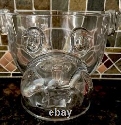 National Lampoon's Christmas Vacation Marty Moose Glass Punch Bowl RARE