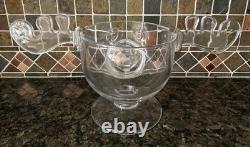 National Lampoon's Christmas Vacation Marty Moose Glass Punch Bowl RARE