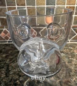 National Lampoon's Christmas Vacation Marty Moose Glass Punch Bowl RARE