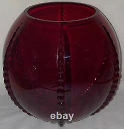 New Martinsville RADIANCE RED 9 PUNCH BOWL