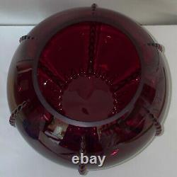 New Martinsville RADIANCE RED 9 PUNCH BOWL