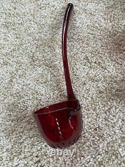New Martinsville Radiance Ruby Punch Bowl 10 Cups Ladle Underplate & Lid Rare