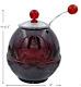 New Martinsville Scarce Amethyst Top Prize Punch Bowl HTF Bakelite Knobs