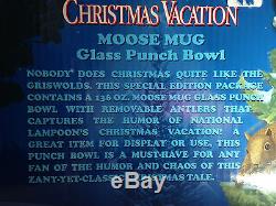 New National Lampoon's Christmas Vacation 136oz Moose Mug Glass Punch Bowl