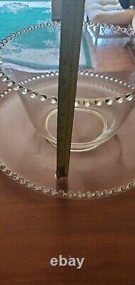 Nice Vintage 1930's 14 pc. Imperial Glass Candlewick Punch Bowl No Ladle