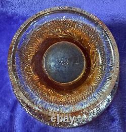 Northwood Carnival Glass Acorn Burrs Marigold Punch Bowl Beautiful