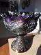 Northwood Grape & Cable Amethyst Carnival Glass Punch Bowl & Base- 11