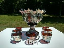 Northwood Grape and Cable Punch Bowl Set