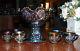 Northwood Memphis Carnival Glass Punch Bowl on Stand + 6 Cups