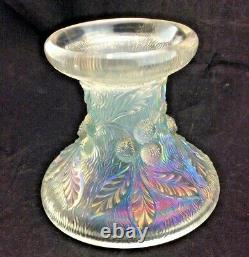 Northwood White Acorn Burrs Carnival Glass Punch bowl base