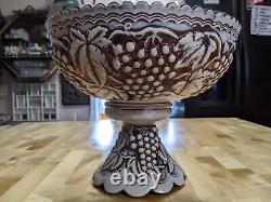 One Of a Kind Antique Punch Bowl On Base