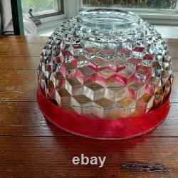 Original Box included! Whitehall Ruby Red Flash Colony 14 piece Punch Bowl