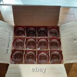 Original Box included! Whitehall Ruby Red Flash Colony 14 piece Punch Bowl