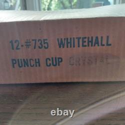 Original Box included! Whitehall Ruby Red Flash Colony 14 piece Punch Bowl