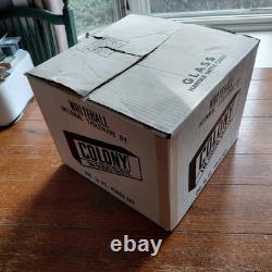 Original Box included! Whitehall Ruby Red Flash Colony 14 piece Punch Bowl