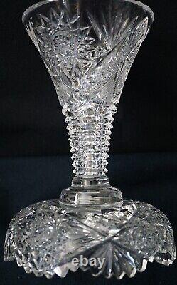 Outstanding Antique Abp Cut Glass 2 Pc Punchbowl/3 Cups Good Cond Free Shipping