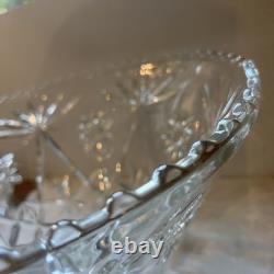Outstanding EAPG 14 Pedestal Punch bowl Set Complete 28 pc scallop AH A+ Qual