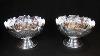 Pair Silver Plate Punch Bowls