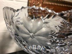 Pairpoint ABP Cut Glass VISCARIA 12 2-Piece Footed Punch Bowl with 2 Cups RARE
