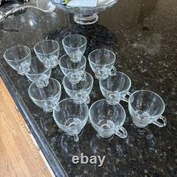 Pitman-Dreitzer Colony 14 Piece Silver Elegance Punch Bowl, Ladle, 12 Cups 60's
