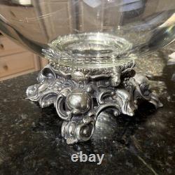 Pitman-Dreitzer Colony 14 Piece Silver Elegance Punch Bowl, Ladle, 12 Cups 60's