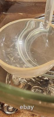 Pitman Dreitzer / Lancaster Colony #1545 Silver Elegance 15pc Glass Punch Bowl